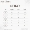 Organizer Bag Keiko Black Size Chart