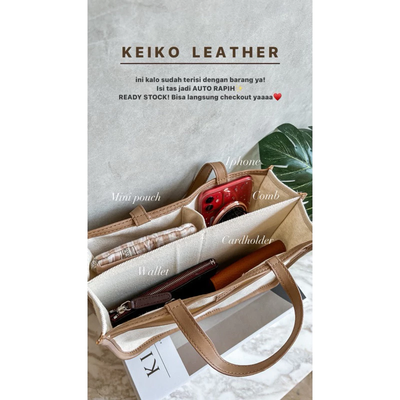 Organizer Bag Keiko Leather Brown 1